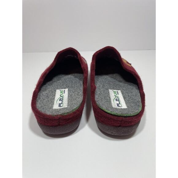 Flexus Women’s US 7.5-8 UK 38 Slide Slippers Pet Love Dogs Cats Maroon Red - Picture 5 of 10